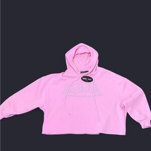 Von Dutch Pink Cropped Hoodie Set
